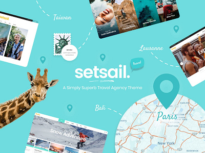 SetSail - Travel Agency Theme booking exotic layout responsive showcase template theme tour tourism travel travel agency travel blog web design wine tours wordpress