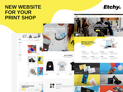 Etchy - Print Shop WordPress Theme creative creative agency design agency digital agency ecommerce layout print shop responsive retail studio template theme web design wordpress