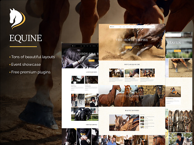 Equine - An Equestrian and Horse Riding Club Theme equestrian events layout professional responsive template theme web design wordpress