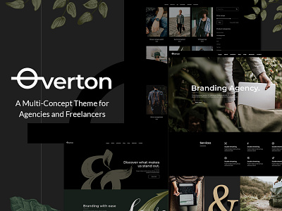 Overton - Creative Theme for Agencies and Freelancers agency branding agency business creative design design agency freelance layout personal portfolio photography photography portfolio responsive template theme vcard video web design wordpress