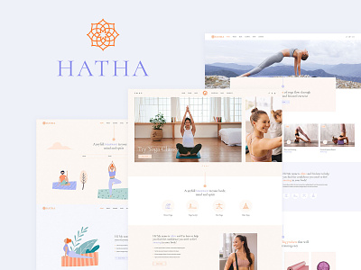 Hatha - Yoga WordPress Theme fitness landing page meditation template theme ui ux web design wellness wordpress yoga