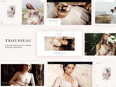 Trousseau - Bridal Shop WordPress Theme boutiques bridal elegant landing page minimal modern theme ui ux web design wedding wordpress