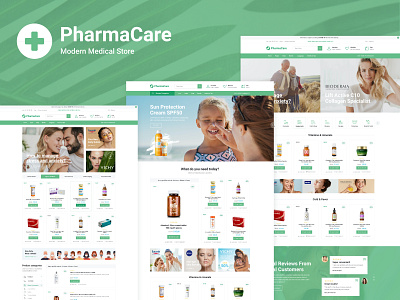 PharmaCare - Pharmacy and Medical Store clean cosmetics drugstore equipment landing page medical modern online store pharmaceutical pharmacy store theme ui ux wordpress
