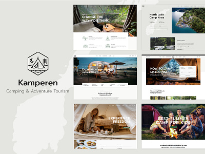 Kamperen - Camping and Adventure Tourism WordPress Theme design illustration layout responsive template theme wordpress