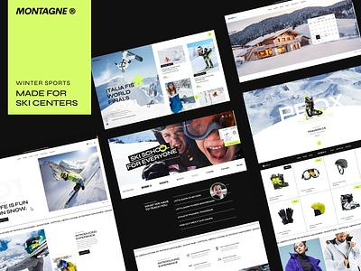 Montagne - Winter Sports & Ski Resort Theme design illustration layout responsive template theme ui ux wordpress