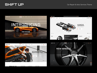 ShiftUp - Car Repair & Auto Services Theme design illustration layout logo responsive template theme ui ux wordpress