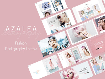 Azalea agency creative landing page layout lookbook modern photo photo album photo book photographer photography portfolio responsive template theme ui ux webdesign website mockup wordpress