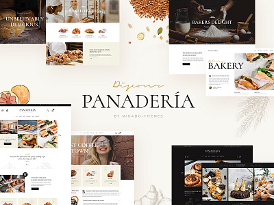 Panadería bakery business cake cake shop chocolate colorful landing page layout pastry pastry shop responsive shop sweets template theme ui ux web design website mockup wordpress