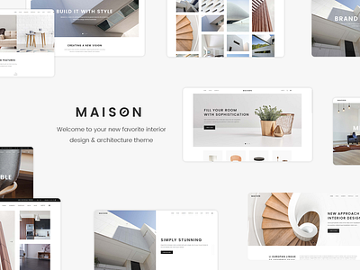 Maison agency architechture architect atelier creative decor designer furniture home decor home decoration interior design interior designer portfolio responsive theme ui ux web design website mockup wordpress