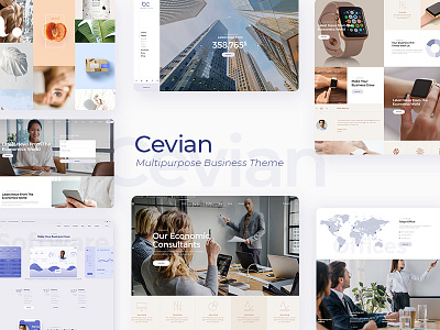 Cevian agency app branding business consulting creative landing page layout marketing multipurpose responsive showcase startup theme ui ux web design web development website mockup wordpress