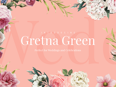 Gretna Green blog celebration elegant event feminine landing page layout photography portfolio responsive template theme ui ux web design website mockup wedding wedding photography wedding planner wordpress