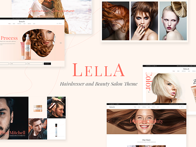 Lella beauty beauty blog beauty product beauty salon booking branding cosmetics hair salon hairdresser hairstyle layout lifestyle product design template theme web web design website website mockup wordpress