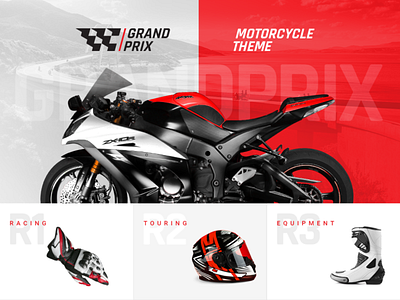 GrandPrix bike shop biker biker club landing page layout motocross motor club motorbike motorcycle motorcycle club racing responsive sports template theme ui ux web design website mockup wordpress