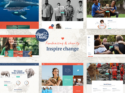 HaveHeart animals campaign charity donations ecological ecology fundraiser fundraising layouts ngo non profit nonprofits responsive save the planet theme ui ux volunteer web design wordpress