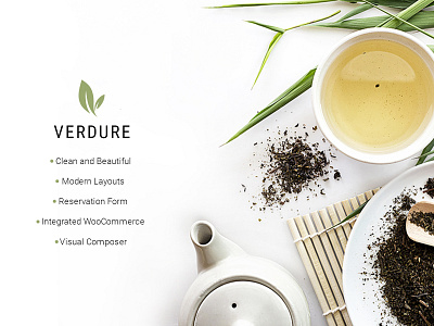 Verdure coffee shop green tea herbal herbal products landing page matcha organic spice shop tea tea house tea shop tea time template theme ui ux web design website website mockup wordpress