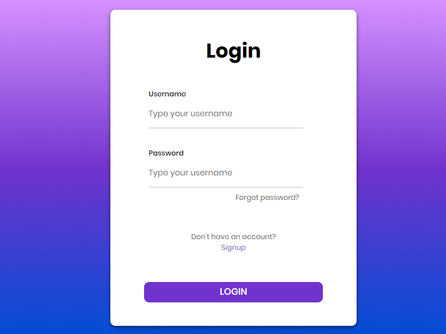 login page by Devam Chaudhari on Dribbble