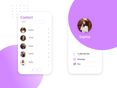 Mobile  Contact Desing