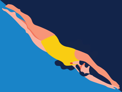 Swimmer illustration summer swimmer swimming