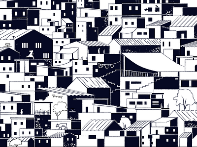 : crowded houses shanty town