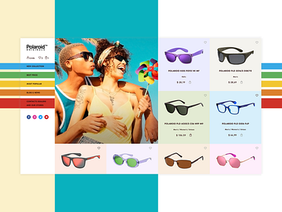 Design for the official Polaroid glasses brand branding design site design ui uidesign uiux ux web website дизайн