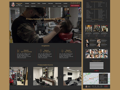 Landing page for a German hair salon