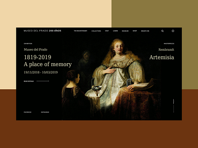 Concept-design. Museo Nacional del Prado design site design ui uidesign uiux ux web дизайн
