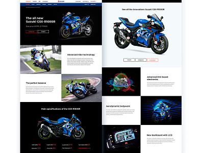 The project of the American Suzuki Moto website design landing landing design landing page landing page design site design ui uidesign uiux ux web website дизайн