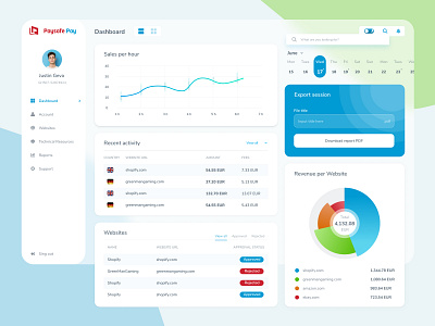 Paysafe Pay financial company website dashboad figma icon ui user experience user interface ux uxui web