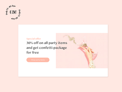 Daily UI #036 / Special Offer 036 daily 100 challenge daily ui party pink special offer special offers ui