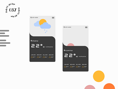 Daily UI #037 – Weather app design daily 100 challenge ui weather weather forecast