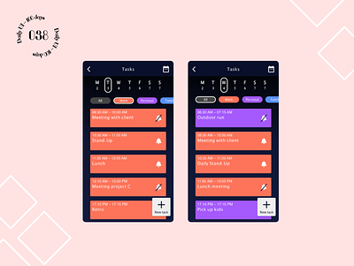 Daily UI Challenge #038 / Calendar app design calendar daily 100 challenge daily ui task ui