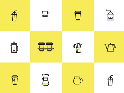 Tea & Coffee Icon set coffee icon icon set illustration tea