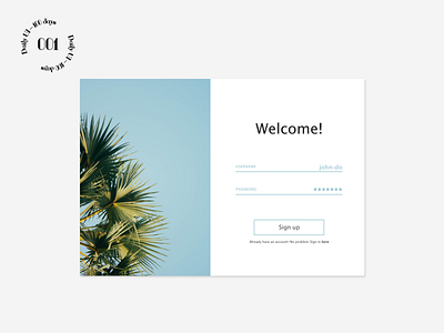 Daily UI #001 / Sign Up