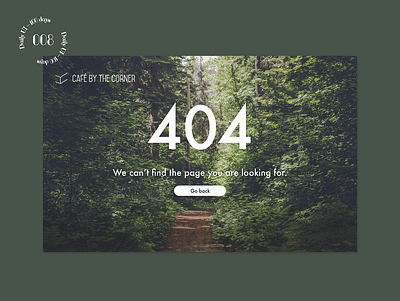 Daily UI #008 / 404 Page 008 404 404 error page app design daily 100 challenge daily ui path ui woods