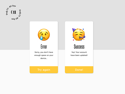 Daily UI #011 / Flash Message 011 daily 100 challenge daily ui error flash message success ui