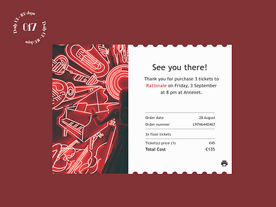 Daily UI #017 / Email Receipt 017 daily 100 challenge daily ui design email email receipt music receipt ui