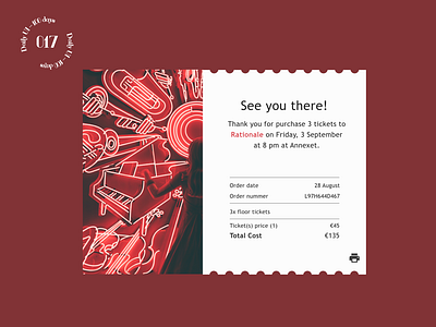 Daily UI #017 / Email Receipt