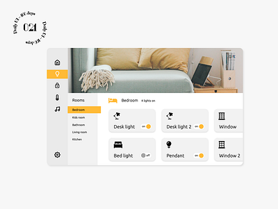 Daily UI #021 / Home Monitoring Dashboard 021 daily 100 challenge daily ui dashboard home monitoring dashboard light ui