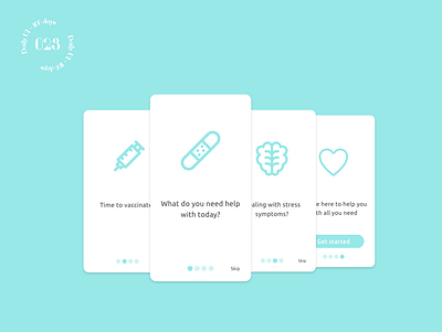 Daily UI #023 / Onboarding app design branding daily 100 challenge daily ui health onboarding