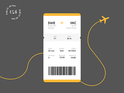 Daily UI #024 / Boarding Pass