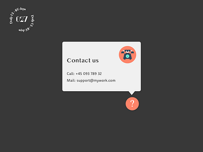 Daily UI #028 / Contact us