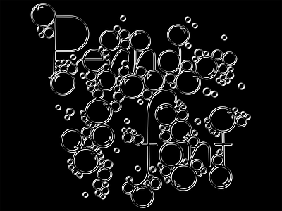 Bubbly lettering inspired by Penna typeface bubbles illustration lettering sparkling typography