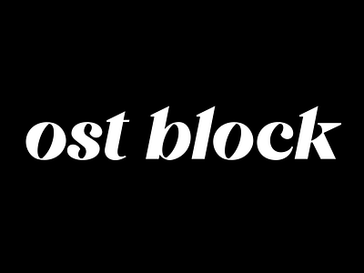 ost block branding contrast logo surreal typography