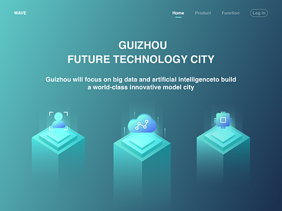FUTURE TECHNOLOGY CITY icon illustration ui