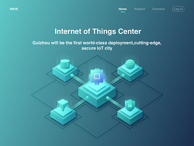 Internet of Things Center design illustration ui
