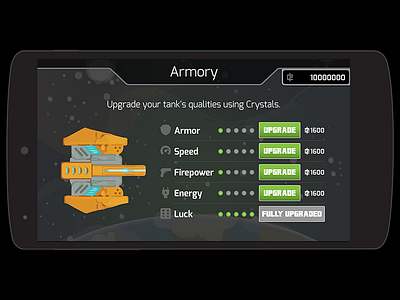 Prism Shell Armory game icons shop space store ui visual design