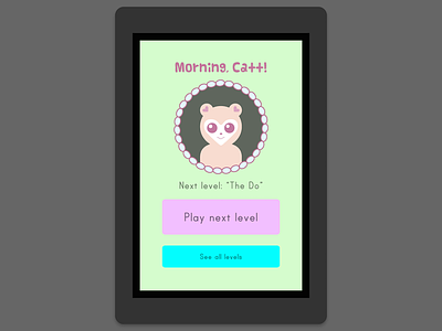 SenseU - First Visual Mockup app bonobo cute game mobile neon