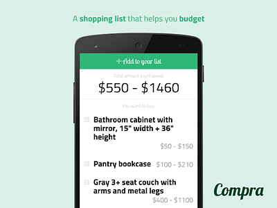 Shopping list app design budget list range shopping list to do to-do todo