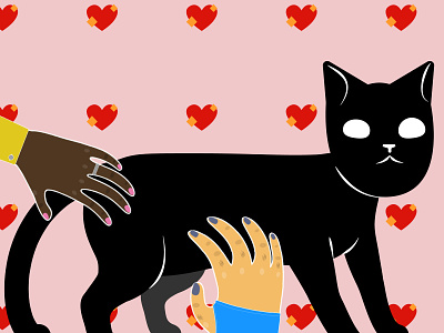 Humans, Pet Me! black cat cat cats game game art hand hands illustration vector video game video game art video games videogame videogames