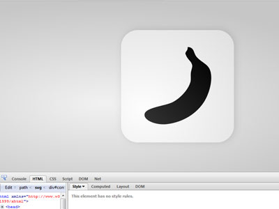 Ava Banana button css3 grey raphael